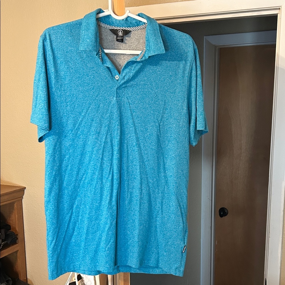 Volcom Teal Polo Shirt